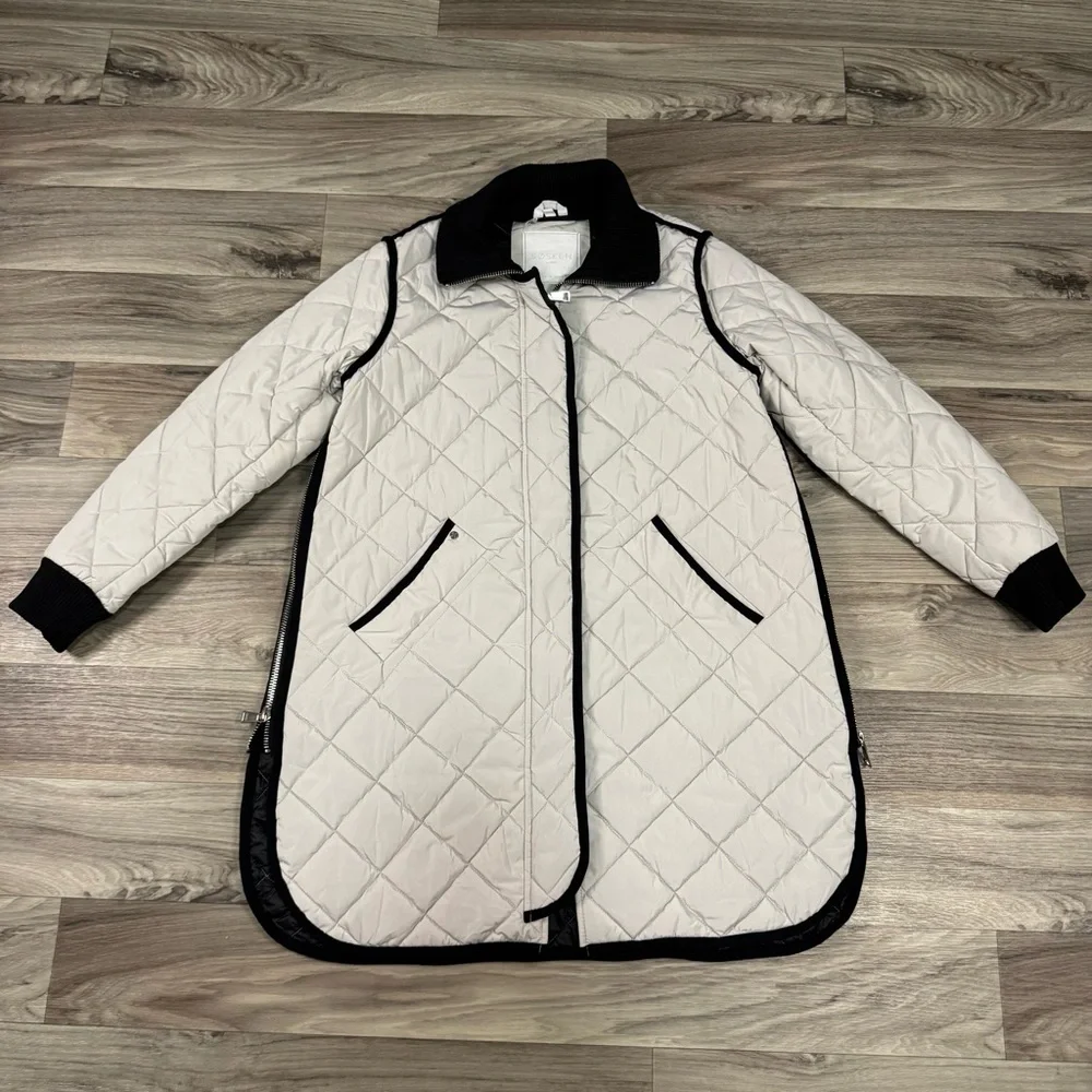 Sosken Gemma Quilted Jacket in Cement Size 3 Large - Picture 1 of 16